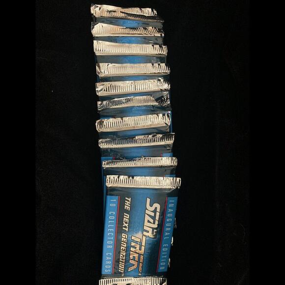 Star Trek The Next Generation Inaugural Edition Lot Of 11 Sealed Packs 1992 - Picture 3 of 3